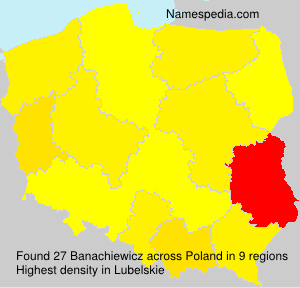 Surname Banachiewicz in Poland Surname Banachiewicz in Poland