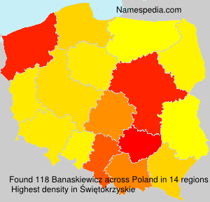 Surname Banaskiewicz in Poland Surname Banaskiewicz in Poland