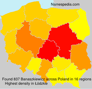 Surname Banaszkiewicz in Poland Surname Banaszkiewicz in Poland