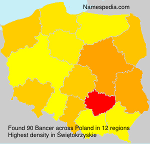 Surname Bancer in Poland Surname Bancer in Poland