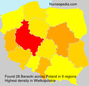 Surname Banecki in Poland Surname Banecki in Poland