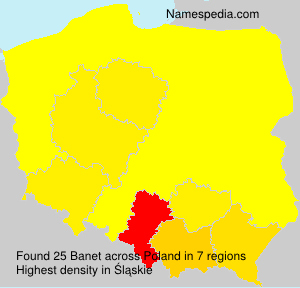 Surname Banet in Poland Surname Banet in Poland