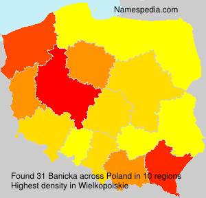 Surname Banicka in Poland Surname Banicka in Poland