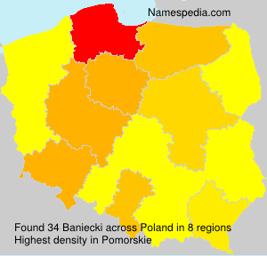 Surname Baniecki in Poland Surname Baniecki in Poland