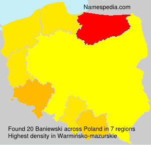Surname Baniewski in Poland Surname Baniewski in Poland
