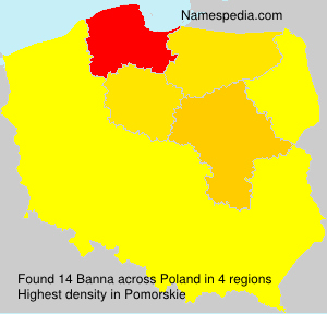 Surname Banna in Poland Surname Banna in Poland