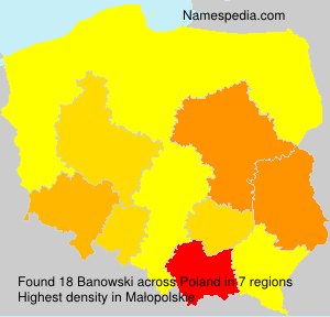 Surname Banowski in Poland Surname Banowski in Poland