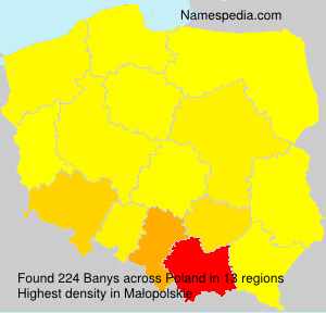Surname Banys in Poland Surname Banys in Poland