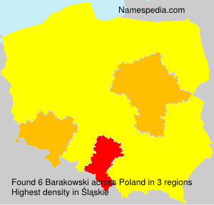 Surname Barakowski in Poland Surname Barakowski in Poland