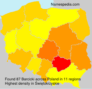 Surname Barcicki in Poland Surname Barcicki in Poland