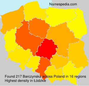 Surname Barczynska in Poland Surname Barczynska in Poland