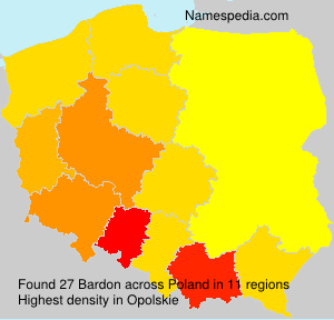 Surname Bardon in Poland Surname Bardon in Poland