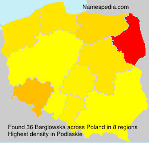 Surname Barglowska in Poland Surname Barglowska in Poland