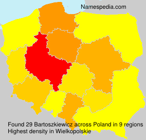 Surname Bartoszkiewicz in Poland Surname Bartoszkiewicz in Poland