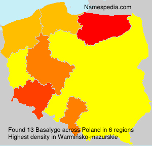 Surname Basalygo in Poland Surname Basalygo in Poland