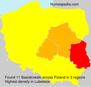 Surname Basiakowski in Poland Surname Basiakowski in Poland