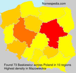 Surname Baskiewicz in Poland Surname Baskiewicz in Poland