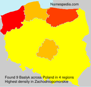 Surname Baslyk in Poland Surname Baslyk in Poland