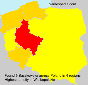 Surname Baszkowska in Poland Surname Baszkowska in Poland