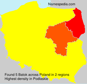 Surname Batok in Poland Surname Batok in Poland