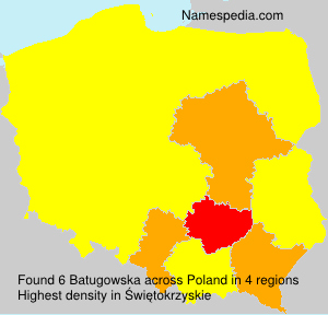 Surname Batugowska in Poland Surname Batugowska in Poland