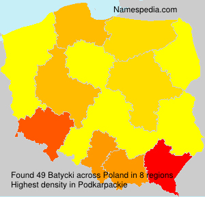 Surname Batycki in Poland Surname Batycki in Poland