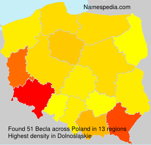Surname Becla in Poland Surname Becla in Poland