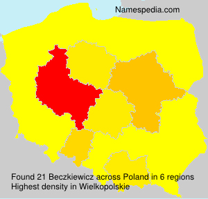 Surname Beczkiewicz in Poland Surname Beczkiewicz in Poland