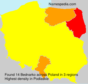 Surname Bednarko in Poland Surname Bednarko in Poland