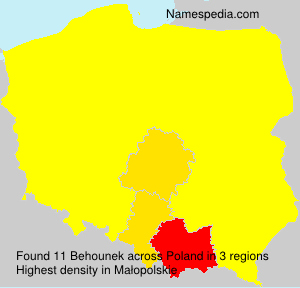 Surname Behounek in Poland Surname Behounek in Poland