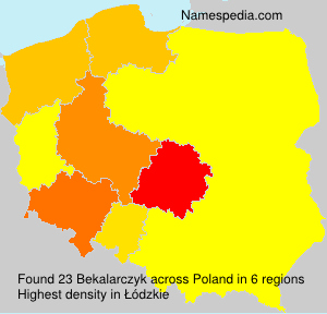 Surname Bekalarczyk in Poland Surname Bekalarczyk in Poland