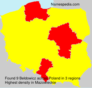 Surname Beldowicz in Poland Surname Beldowicz in Poland