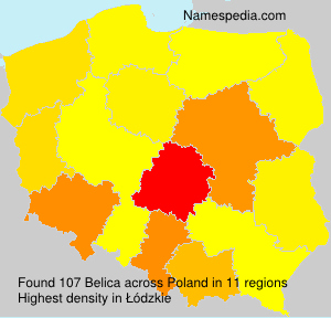 Surname Belica in Poland Surname Belica in Poland