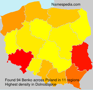Surname Benko in Poland Surname Benko in Poland