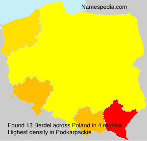 Surname Berdel in Poland Surname Berdel in Poland