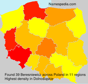 Surname Beresniewicz in Poland Surname Beresniewicz in Poland