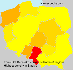 Surname Bereszko in Poland Surname Bereszko in Poland