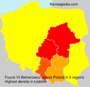 Surname Betnerowicz in Poland Surname Betnerowicz in Poland