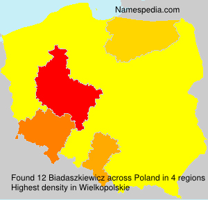 Surname Biadaszkiewicz in Poland Surname Biadaszkiewicz in Poland