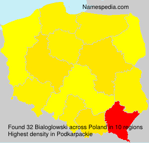 Surname Bialoglowski in Poland Surname Bialoglowski in Poland