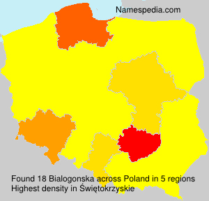 Surname Bialogonska in Poland Surname Bialogonska in Poland