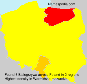 Surname Bialogrzywa in Poland Surname Bialogrzywa in Poland