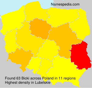 Surname Bicki in Poland Surname Bicki in Poland