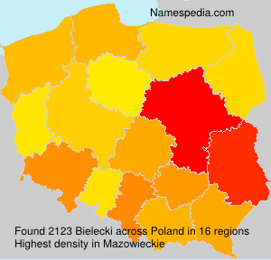 Surname Bielecki in Poland Surname Bielecki in Poland