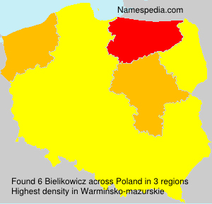 Surname Bielikowicz in Poland Surname Bielikowicz in Poland