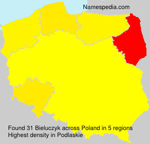 Surname Bieluczyk in Poland Surname Bieluczyk in Poland