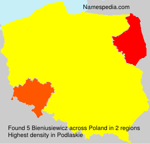 Surname Bieniusiewicz in Poland Surname Bieniusiewicz in Poland
