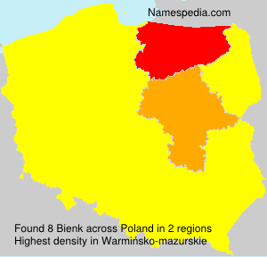 Surname Bienk in Poland Surname Bienk in Poland