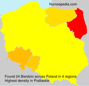 Surname Bierdzio in Poland