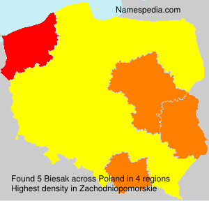 Surname Biesak in Poland Surname Biesak in Poland